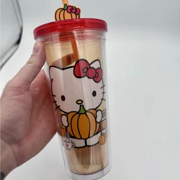 LOT OF 5 Hello Kitty Tumbler Cups New Gift Christmas Halloween Sanrio Cartoon - Picture 10 of 12